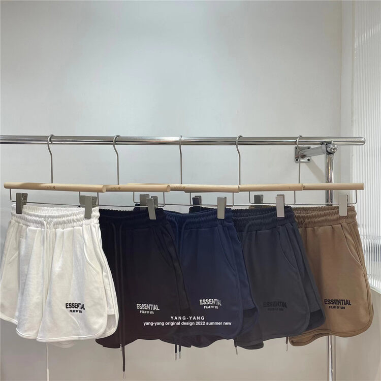 [Yang Yang] elastic waist versatile letter embroidered casual shorts c2059# CLS