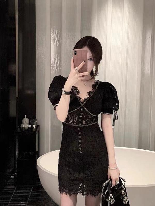 [little woman] Lace French Vintage Dress (with suspenders) 22228# PCZ