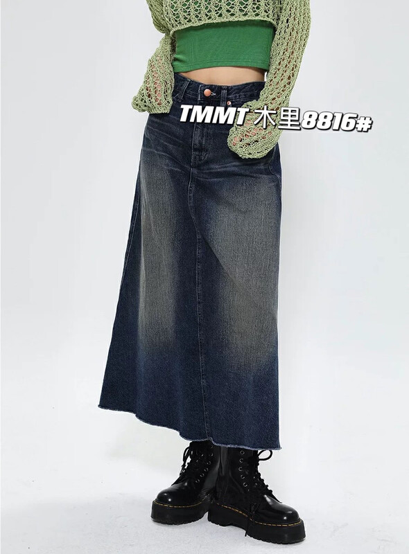 [jiajiatmmt Muli] fashion retro girl denim skirt 8816# L