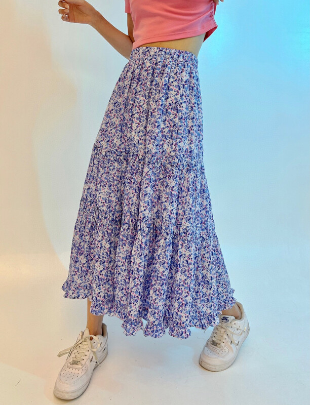 Original price 108.99! [d.two D2] high waist versatile floral slim skirt 2129333# zxl
