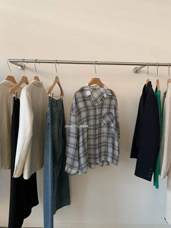 [Imiss] Vintage Plaid loose casual shirt cx3388# Fhx