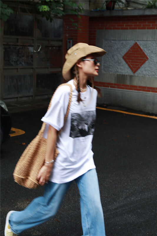 [KH] Korean Vintage printed loose short sleeve T-shirt t892# zxx