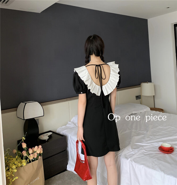 [OP one piece] little women's backless small design dress 8116# hjy