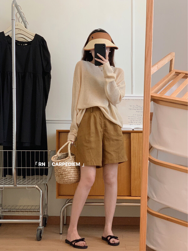 [R n] Korean round neck casual versatile sunscreen shirt 81319 \ll