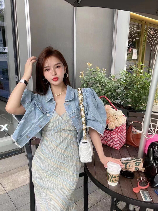 [FC] Korean Short Sleeved button up denim jacket (only selling jacket) 3010 × PCZ