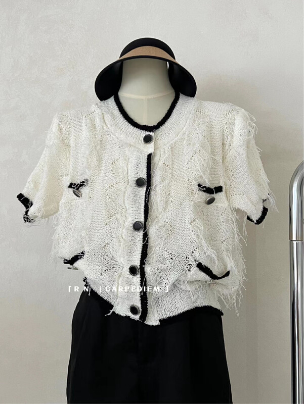[R n] Korean round neck tassel design shirt 81552 \ll