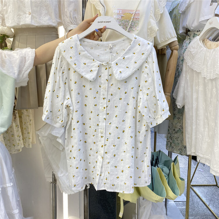 [purple] small fresh baby collar shirt 33160# hjy