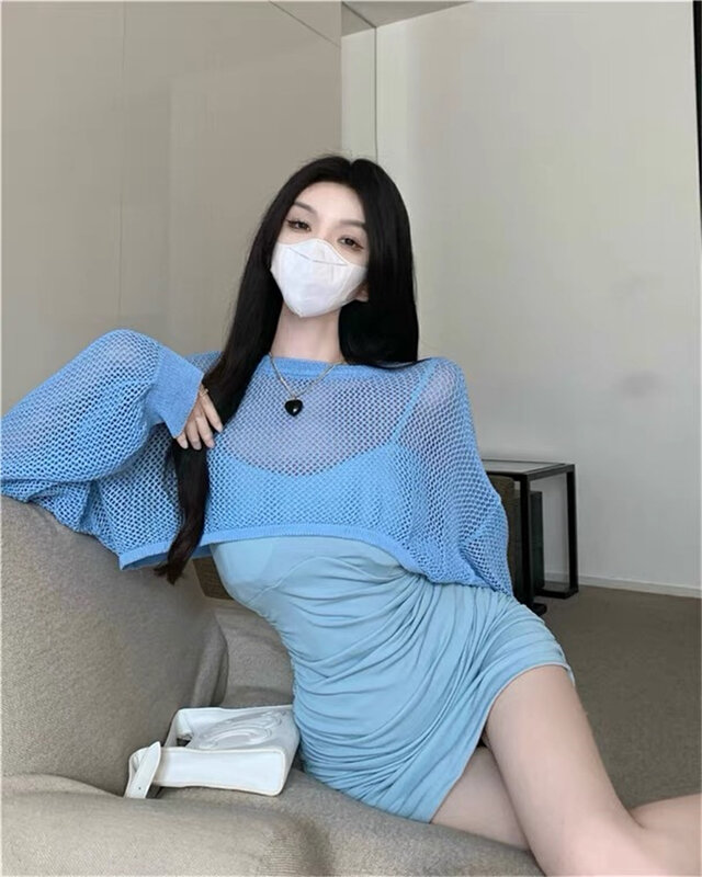 [FC] hollow out design short ice silk sunscreen shirt (only selling sunscreen shirts) 8805# PCZ