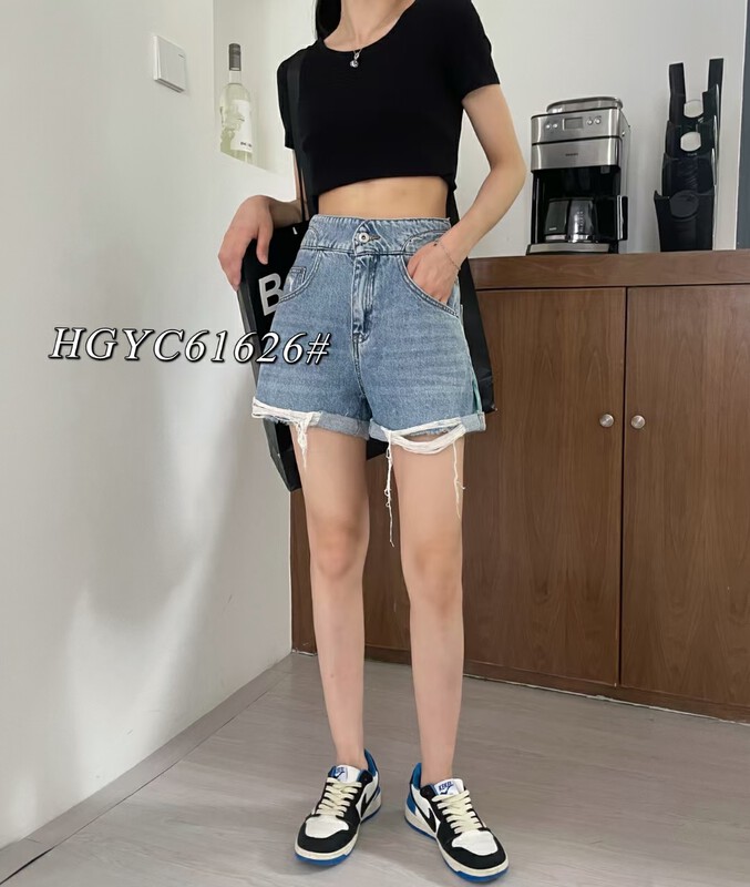 [Korean original] Korean skin friendly soft fabric high waist jeans 61626# L