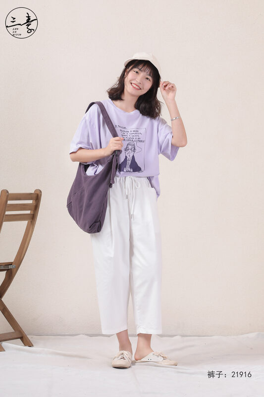 [original three element clothes] simple temperament, versatile radish pants, casual pants 21916