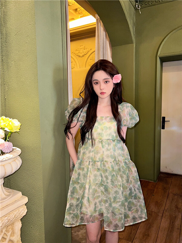[dolly] mesh Lantern Sleeve fairy cake Wizard of Oz dress 4334# PCZ