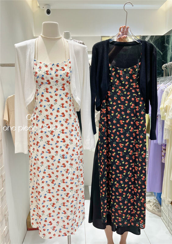 [OP one piece] fashion suspender floral dress (excluding matching) 3229# hjy