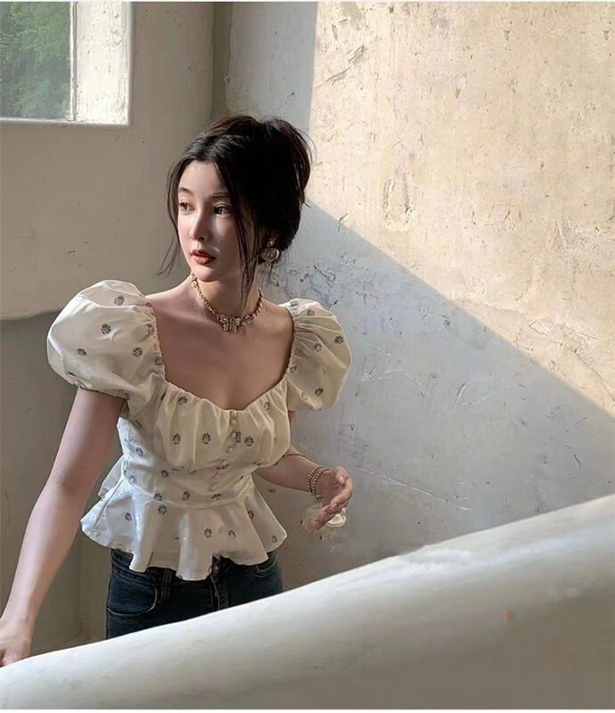 [FC] French Style Bubble Sleeve Shirt 1190 \pcz