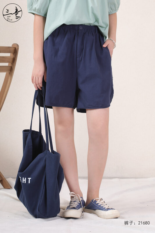 Original price 62.04! [original three element clothes] casual loose literary style thin casual shorts 21680