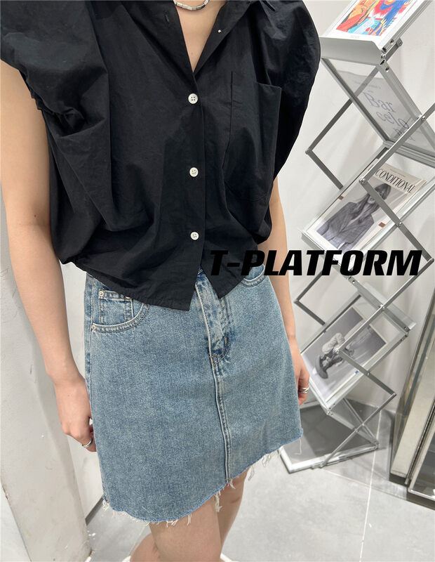 Original price 94.99! [t-platform] Korean style versatile skinny denim skirt 8529# cqw
