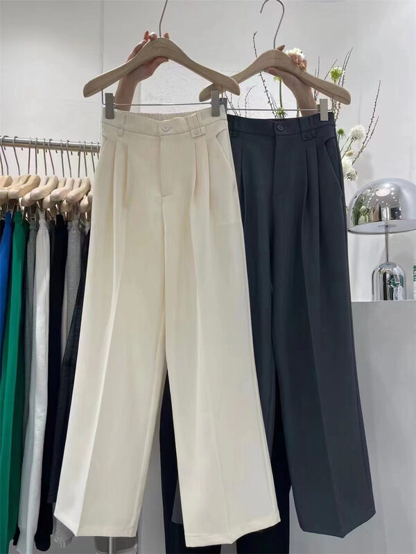 [t-platform] temperament solid color loose commuter pants 2380 \cqw