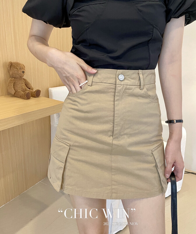 [chic win] fashionable simple tooling slim skirt 2271\csx