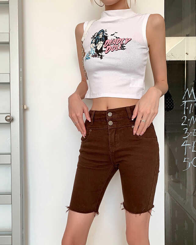 [h.max] fashionable five point Spice Girl Vintage denim shorts c4573\ozq
