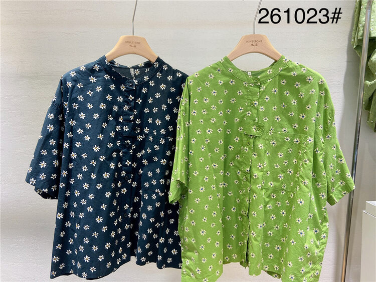 [ninestone nine stones] classic fashion temperament fresh shirt 261023 # L