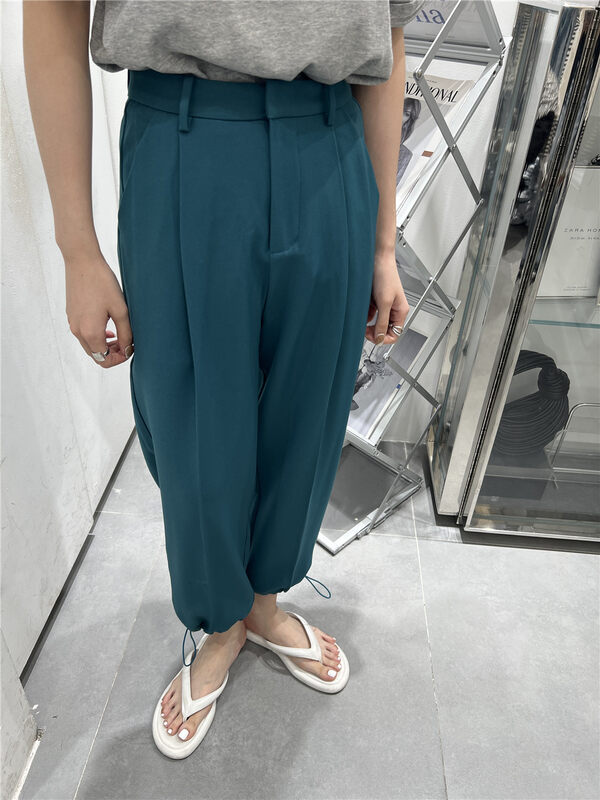 Original price 84.60! [t-platform] temperament solid color loose cropped trousers 2265# cqw