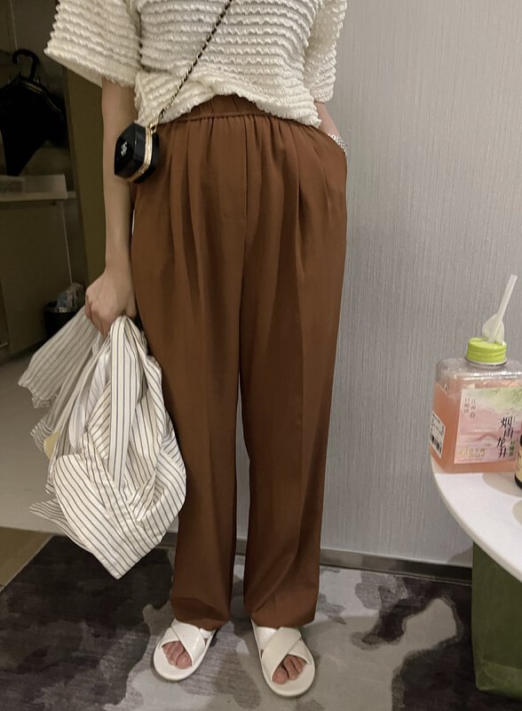 [Tian Tian Jia] Korean pure color casual pants 972# L