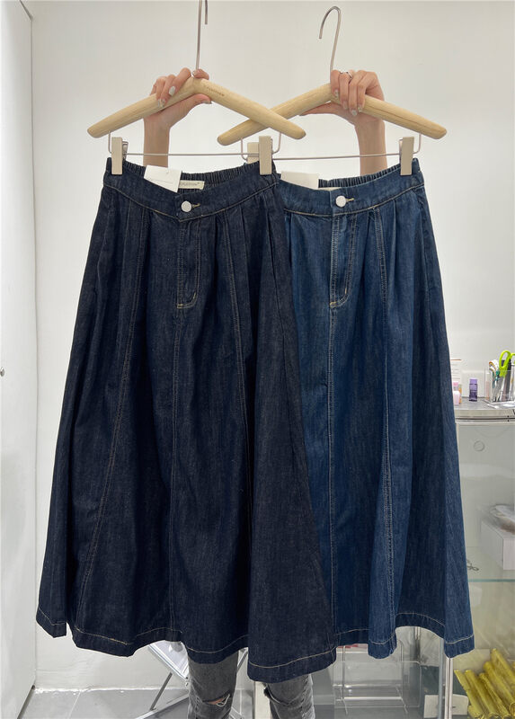 [t-platform] Korean casual loose and versatile denim skirt 8592 \cqw