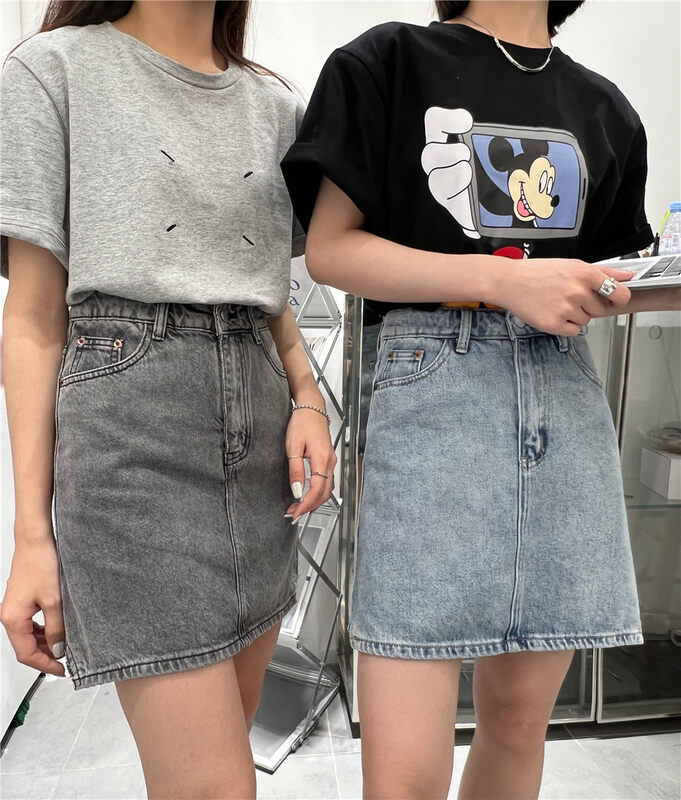 Original price 92.99! [t-platform] Korean slim and comfortable denim skirt 8510 \cqw