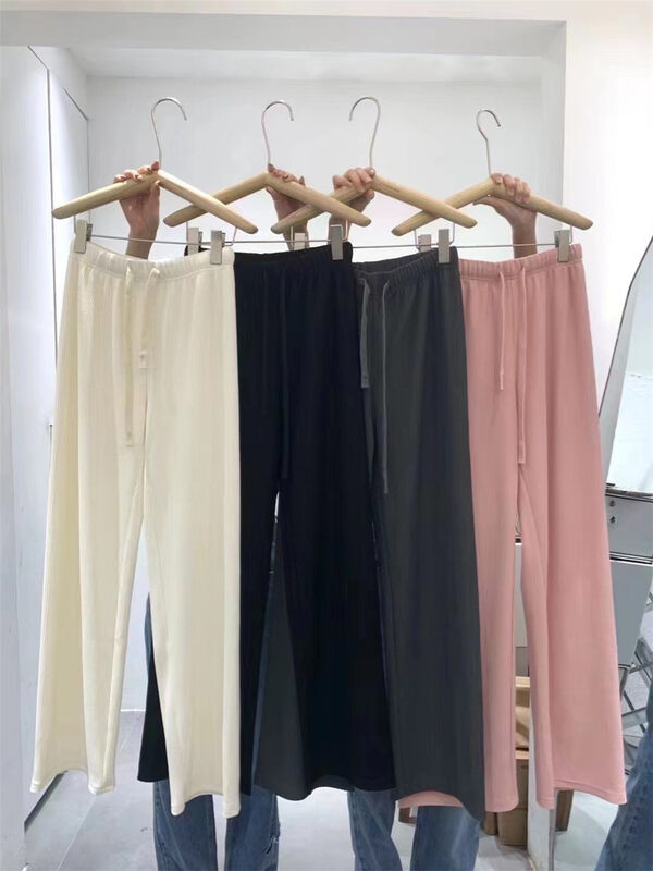 [t-platform] Elastic Waist Wide Leg slim casual pants 2209 # cqw