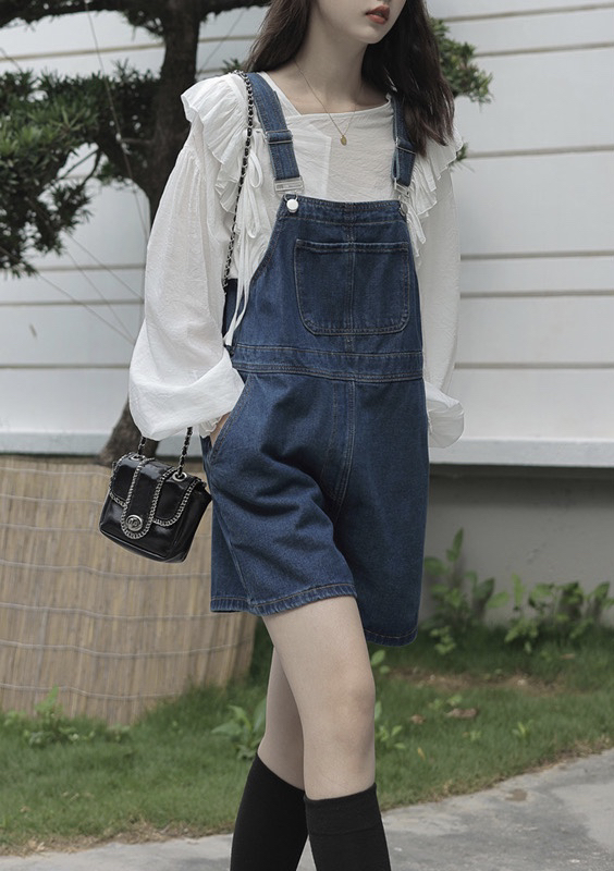 [h.max] Korean loose denim suspenders c7178# ozq