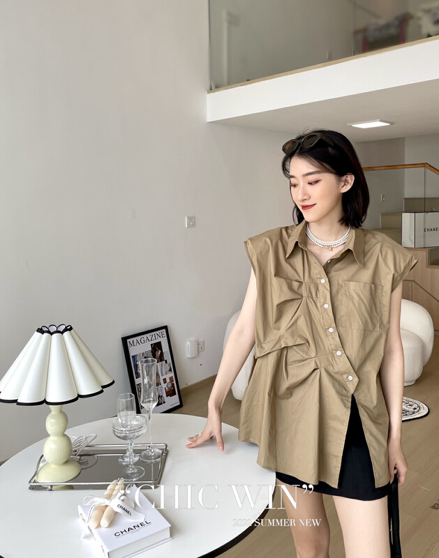 [chic win] Korean casual loose sleeveless shirt 3605 × CSX
