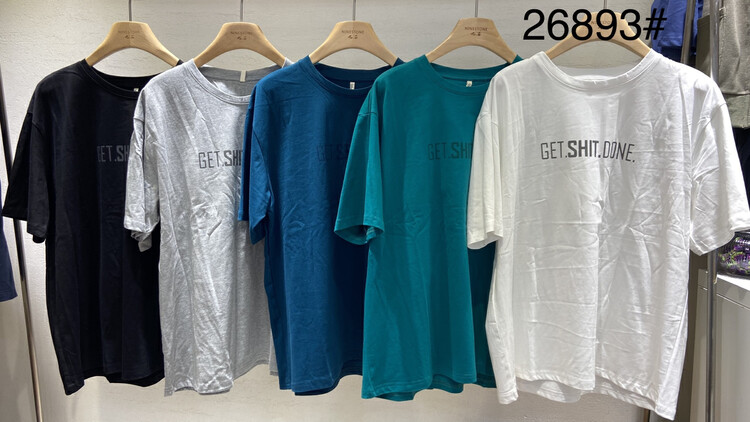 New year in early spring! [ninestone nine stones] Japanese casual and versatile letter short sleeve T-shirt 26893# XYY