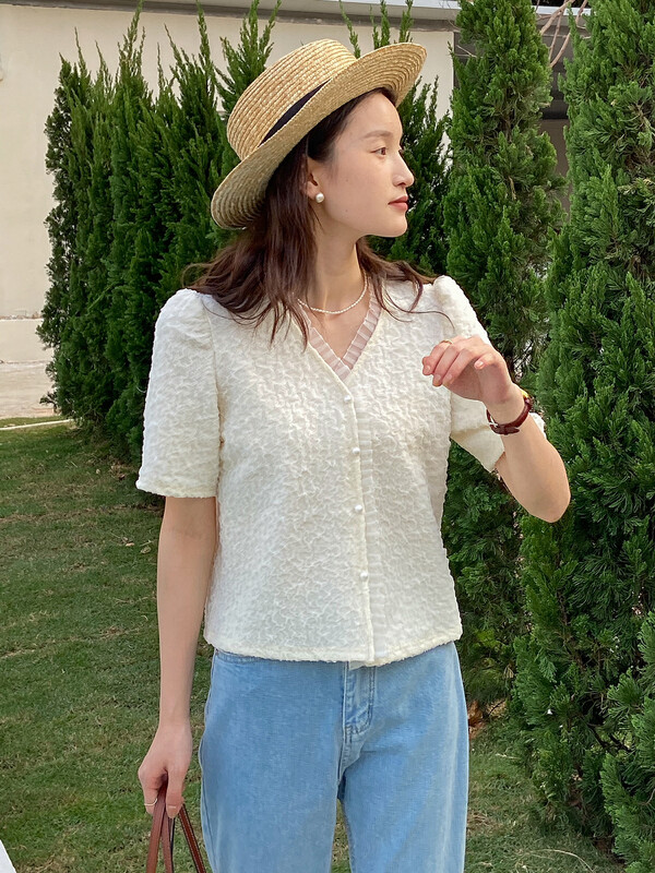 New in early summer! [secondtime] gentle temperament, versatile shirt 5110# XJ