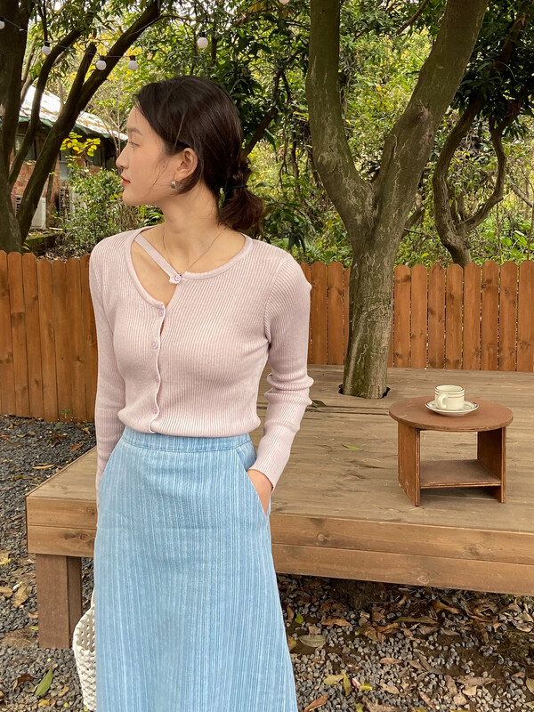 New year in early spring! [secondtime] single breasted versatile thin warm sweater 5095 × XJ
