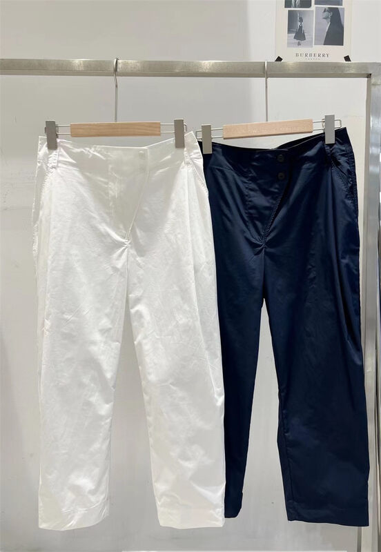 [td] diagonal buckle design commuter style casual pants k001660# XJ
