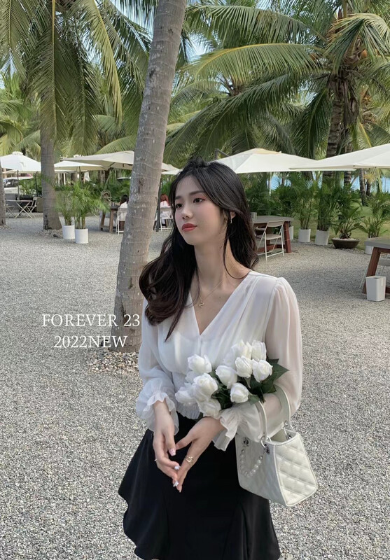 Original price 50.76! New year in early spring! [forever23] Korean little sister's gentle shirt ys1-687# hjy