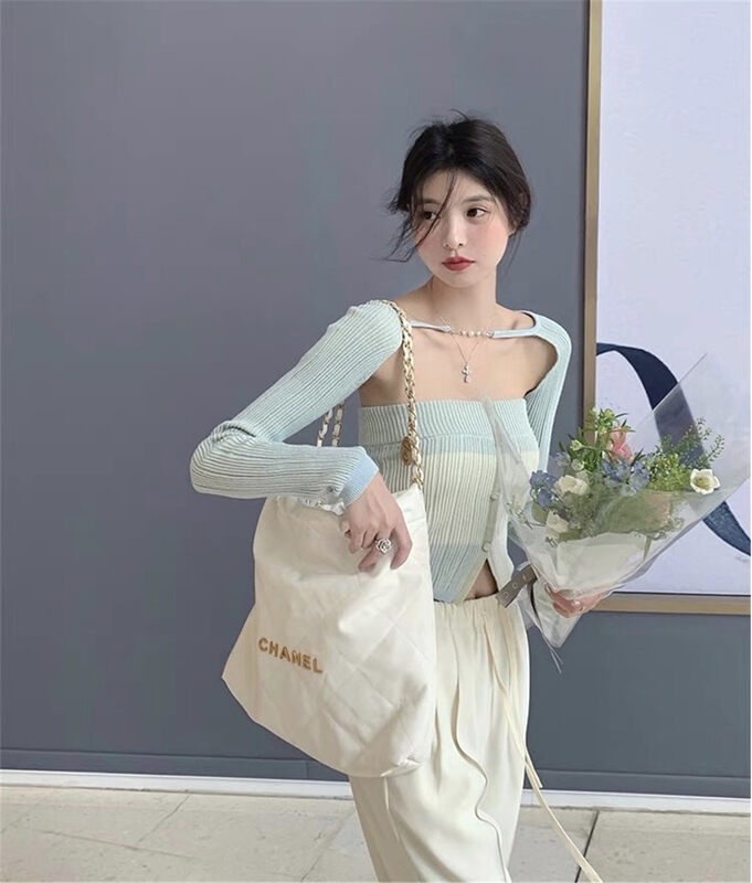[Linna] Spice Girls color matching bra Vest + solid color comfortable shawl set 82863# JJ