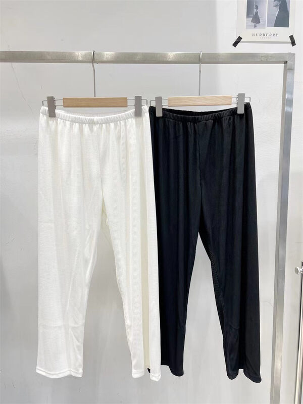 [td] elastic waist simple and versatile casual pants k001701# XJ