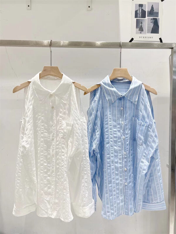 [td] fresh and simple off shoulder shirt c005912# XJ