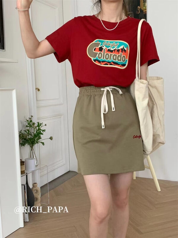 Original price 55.27! [rich Papa] simple elastic waist letter embroidered casual shorts q076# zxx