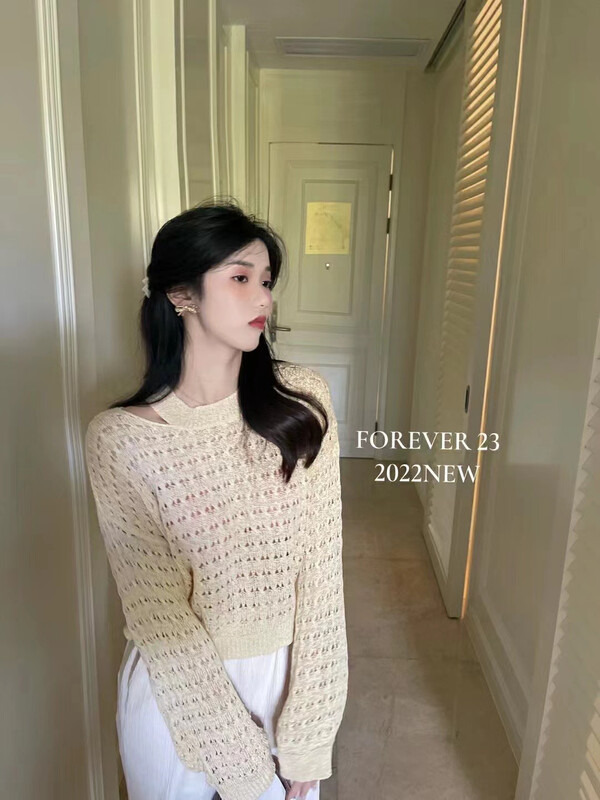 [forever23] Korean hollowed out design sweater 9756# hjy