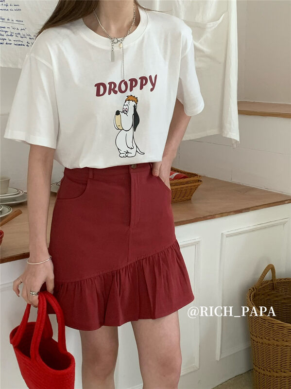 Original price 77.83! [rich Papa] Korean version of commuting simple short skirt q072# zxx