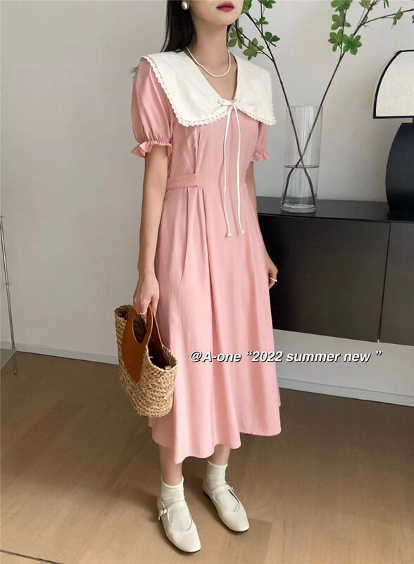 [A-One] Han Shu's doll neck dress 22207 \hjy