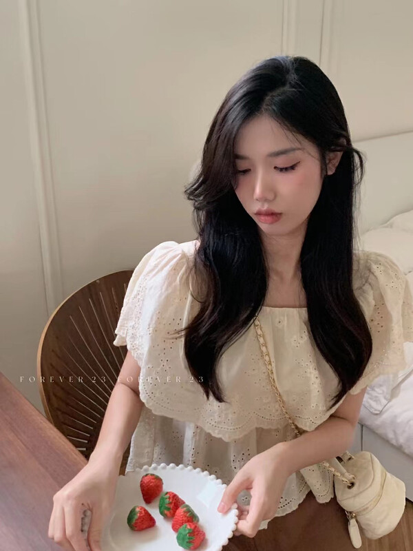 [forever23] Korean soft Embroidery Shirt a1131\hjy
