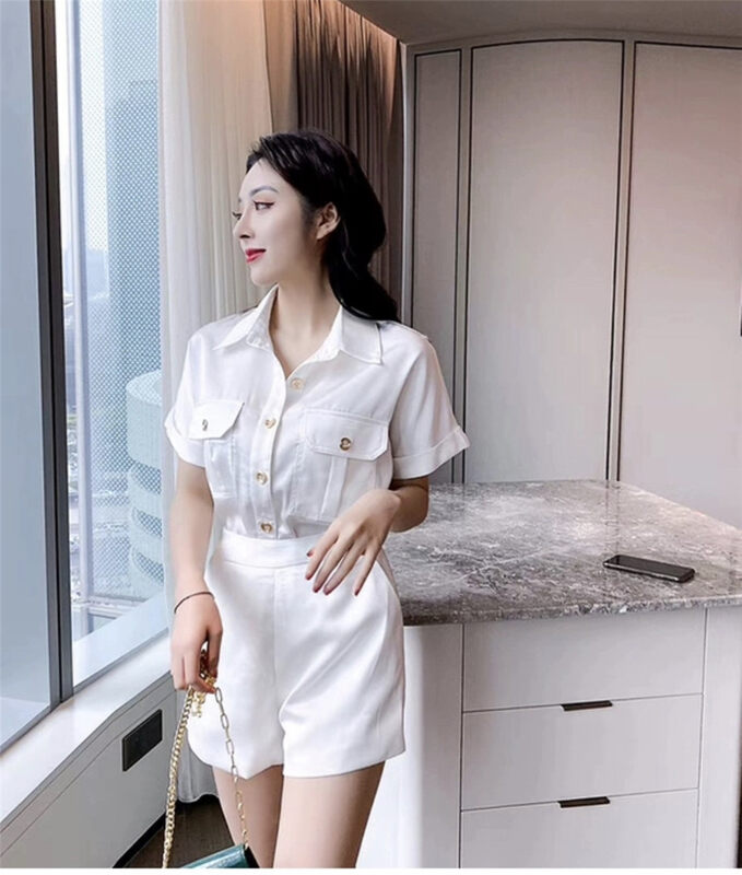 Original price 89.11! [Linna] Korean button up loose shirt (with detachable tie) 015# JJ