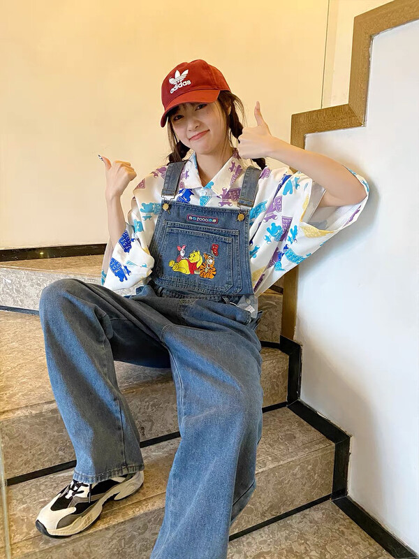 [lab eeda] loose age reduced Embroidered Denim suspenders 3228 \ozq