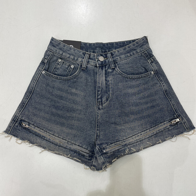 Original price 66.55! [good] Korean style versatile zipper design denim shorts 7963# JJ