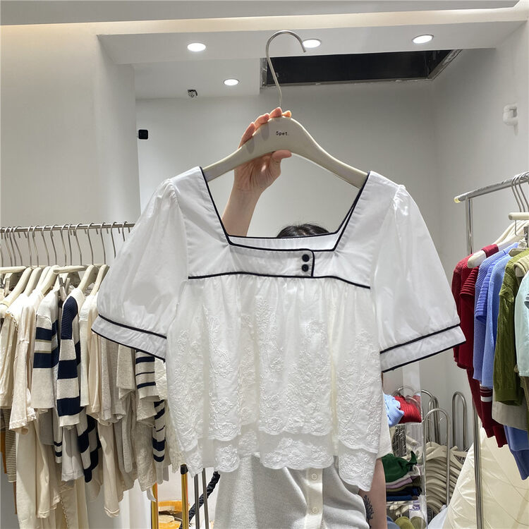 [5pet] double lace bonded blouse 8120# XYY
