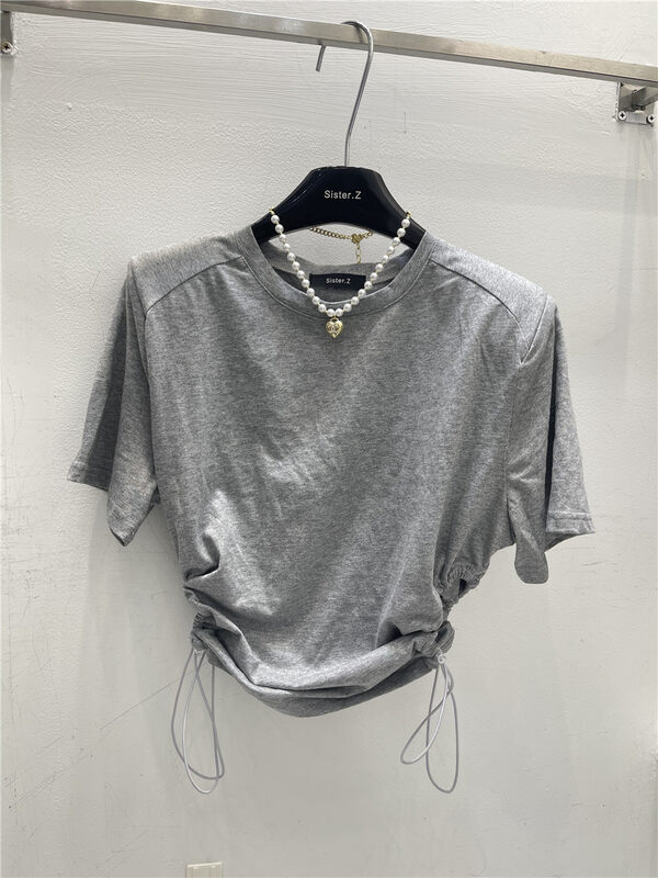 [sister.z] casual net version waist closed short sleeve T-shirt 8053# ozq