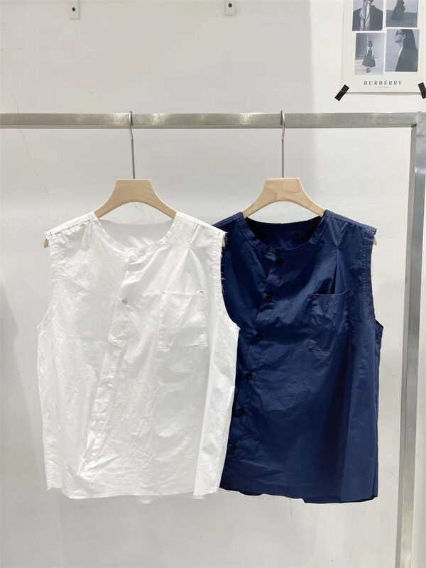 [td] simple and versatile diagonal waistcoat c006018# XJ