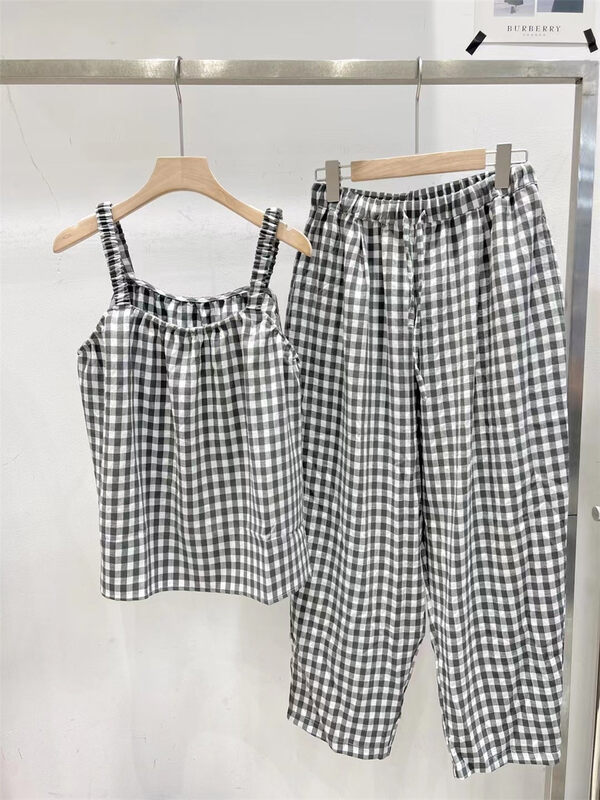[td] casual loose Plaid vest / suspender (vest sold separately) c006030# XJ